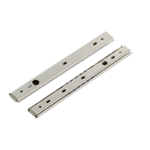 Furniture Fittings Drawer Guides 27mm 2 Sections Cold Rolled Steel Ball Bearing Drawer Slides