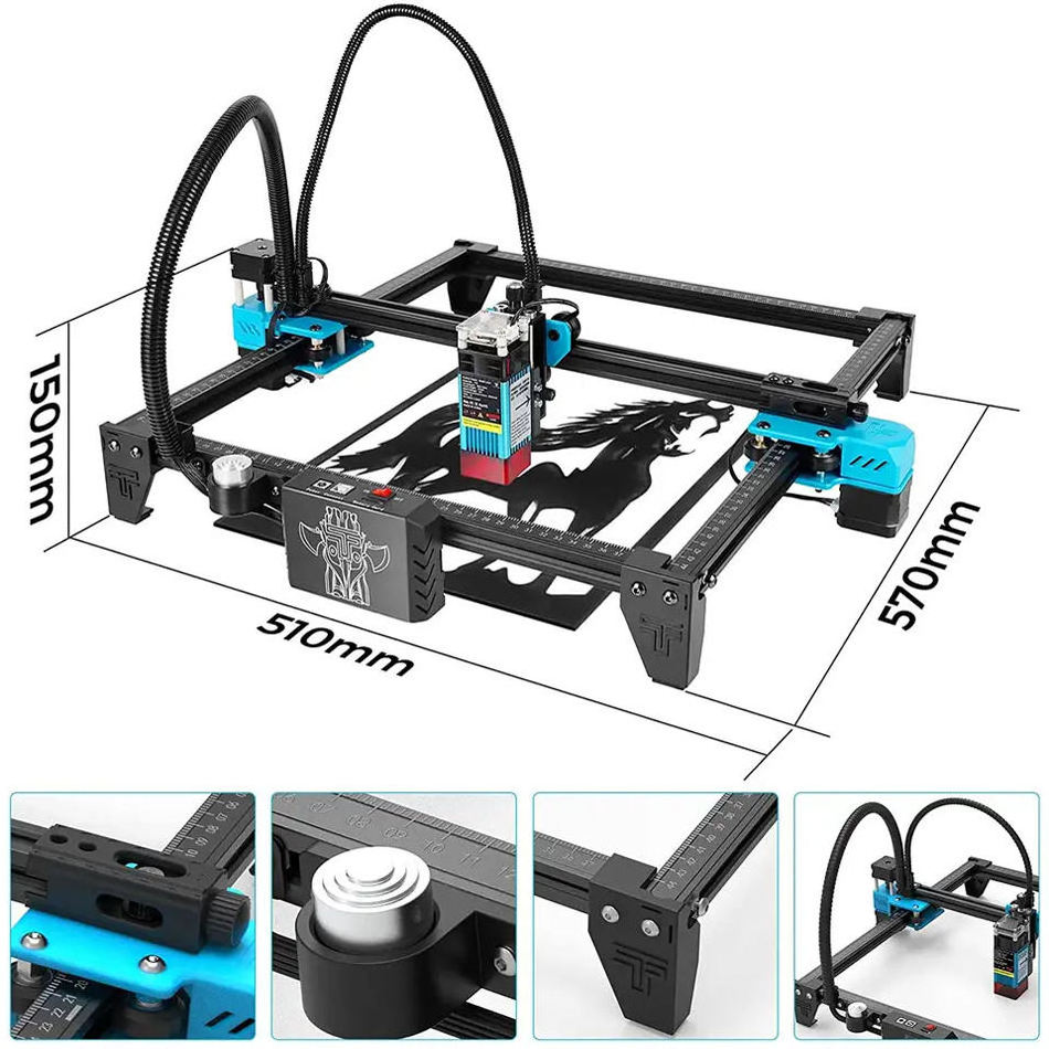 Laser Cutting and Engraving Machine Cnc Diy Desktop Engraving Machine Factory Price 3d Printer Engraving Size 300*300mm 40w