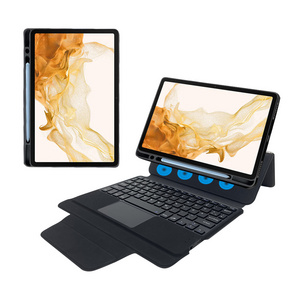 Flexible Soft Shell design One-Piece Magnetic with pencil holder keyboard case for Samsung Galaxy Tab S8