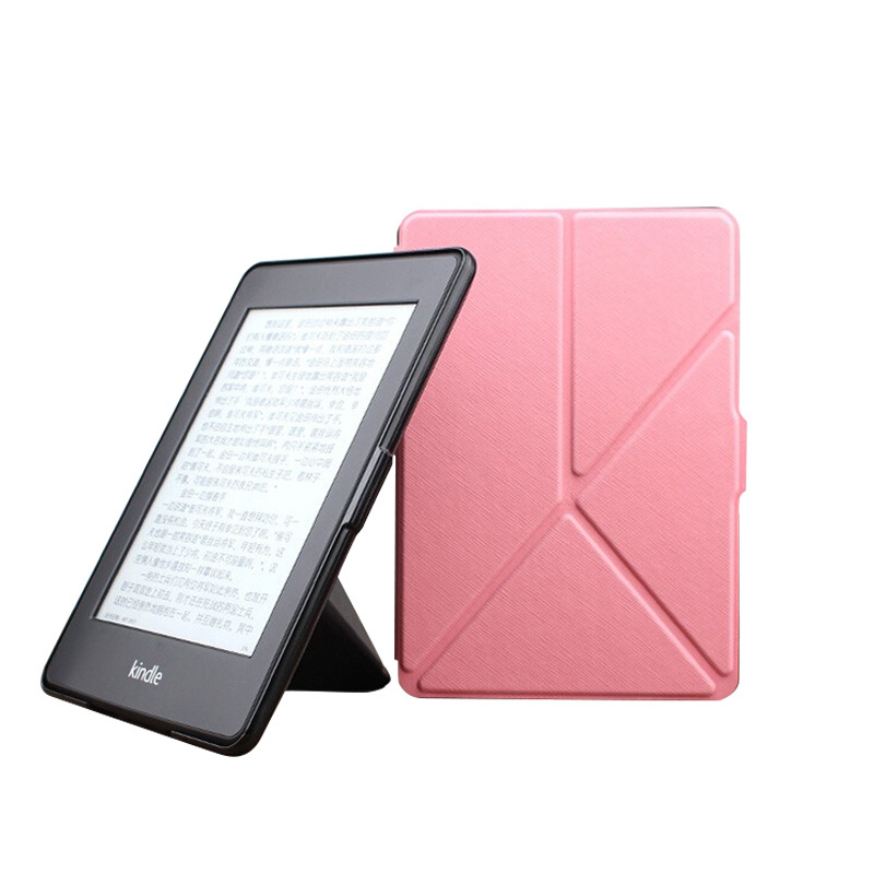 Origami capa para case for Amazon kindle paperwhite 1/2/3, slim leather case premium felt