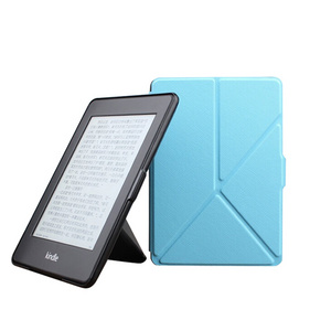 Origami capa para case for Amazon kindle paperwhite 1/2/3, slim leather case premium felt