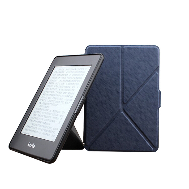 Origami capa para case for Amazon kindle paperwhite 1/2/3, slim leather case premium felt