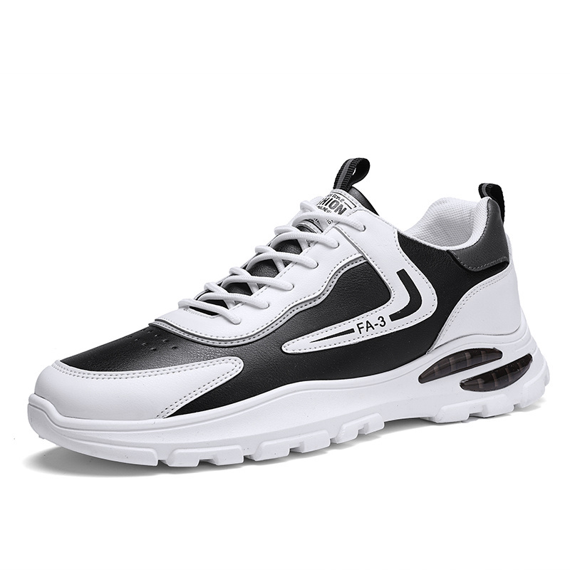 China custom  black and white men sneaker running air cushion men sport shoes