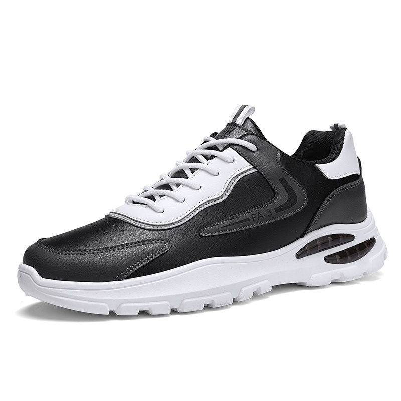 China custom  black and white men sneaker running air cushion men sport shoes