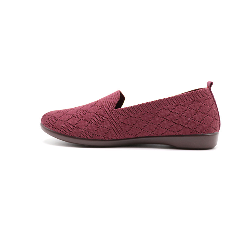 2023 new foreign trade women's shoes fly woven single shoes soft soled women's casual shoes