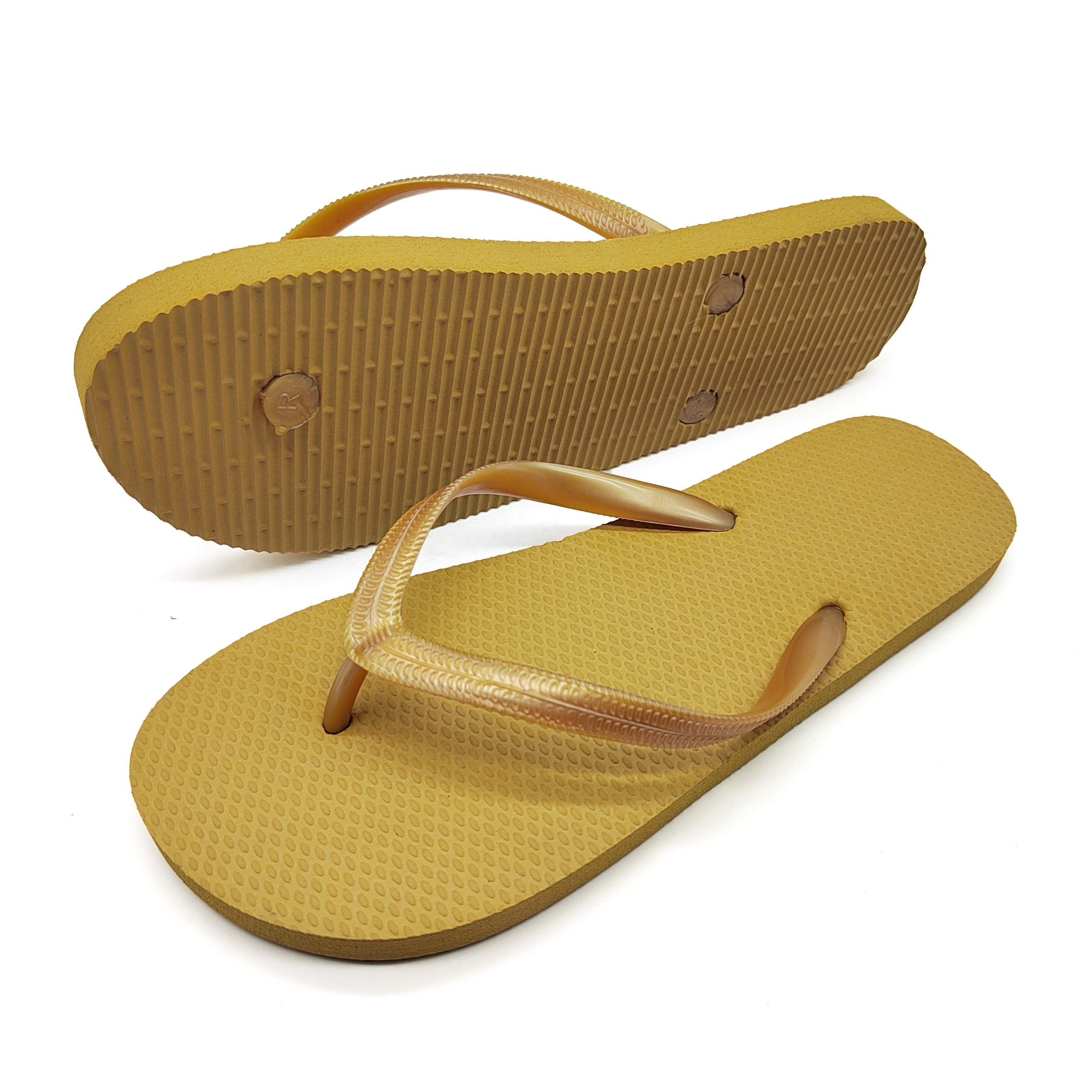 Custom Cheap Blank Solid Gold Color Wedding Beach Flip Flop For Women Ladies