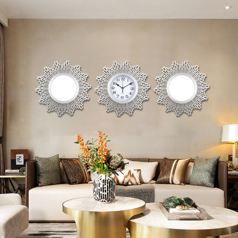 Modern retro home wall decorative clock font clear wall clock when walking accurate frame three-dimensional hanging quartz clock