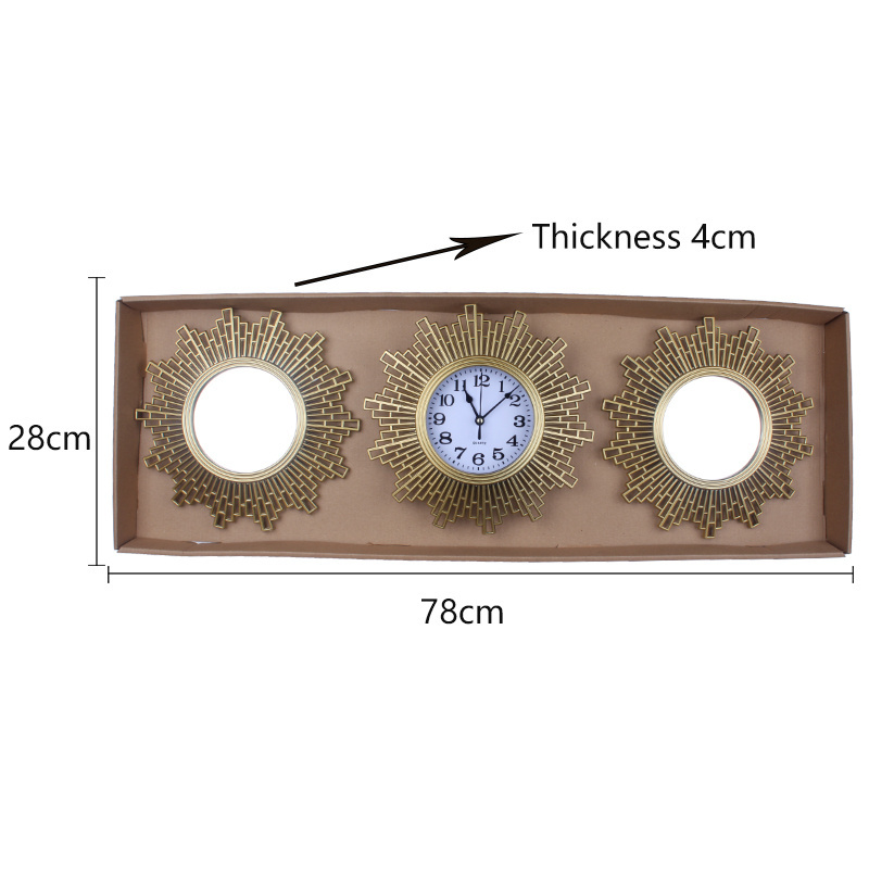 Modern retro home wall decorative clock font clear wall clock when walking accurate frame three-dimensional hanging quartz clock