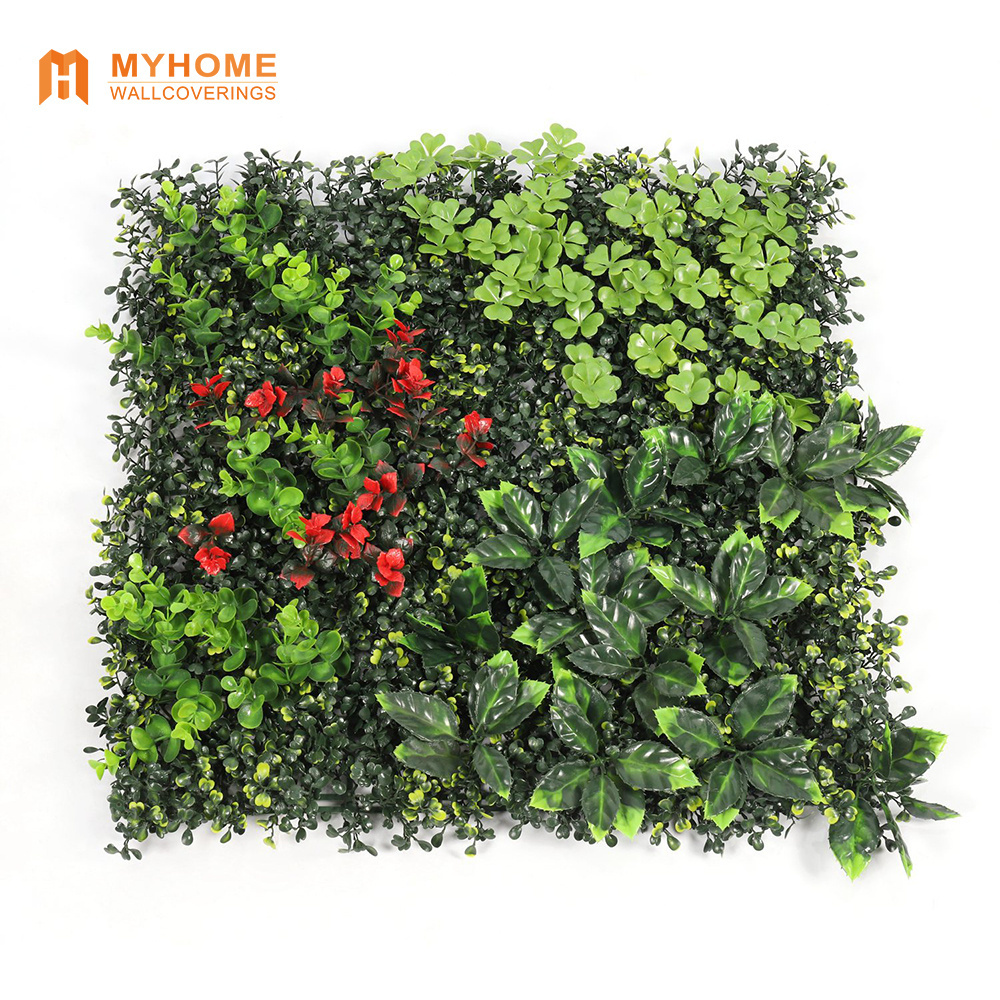 Artificial Flowers Garden Backyard Fence Greenery Wall Decor Backdrop Panels 50*50cm Topiary Hedge Plant