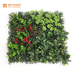 Artificial Flowers Garden Backyard Fence Greenery Wall Decor Backdrop Panels 50*50cm Topiary Hedge Plant