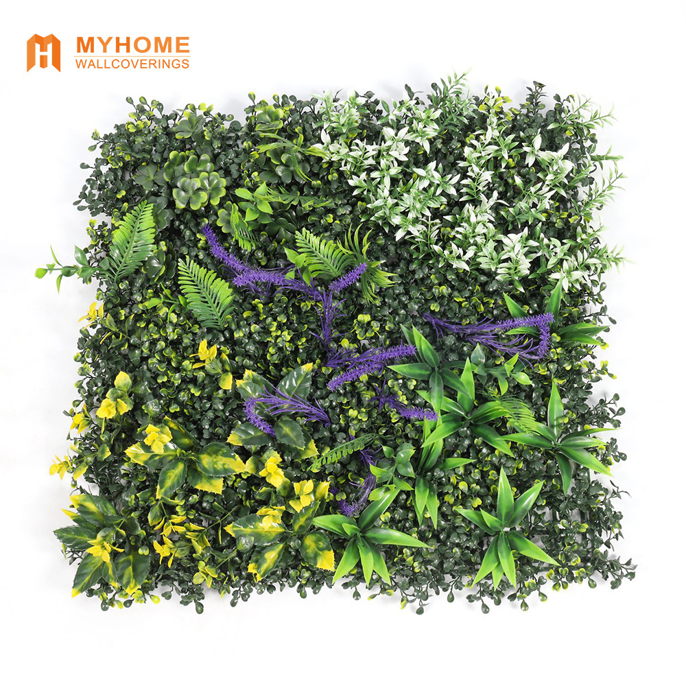 Artificial Flowers Garden Backyard Fence Greenery Wall Decor Backdrop Panels 50*50cm Topiary Hedge Plant