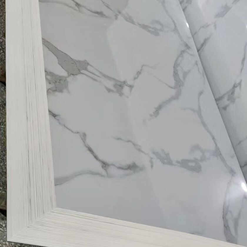 High Glossy PVC Marble Sheet 3D Printed UV wall panel