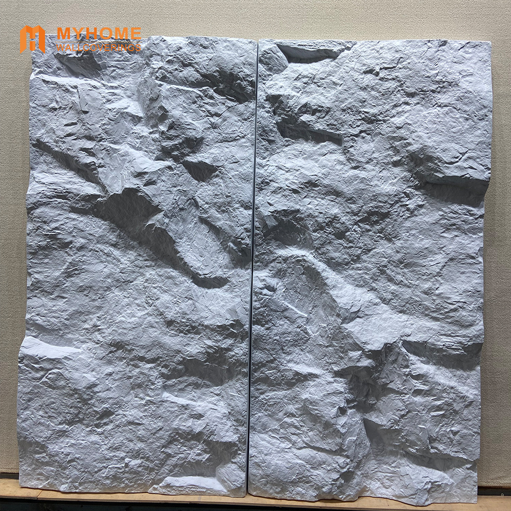 Artificial outdoor polyurethane stone faux PU rock stone wall veneer panel