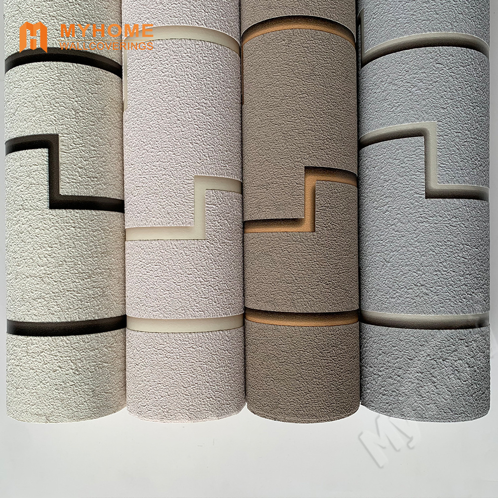 Modern 3d pattern textured wallpaper roll pvc wallpapers/wall coating