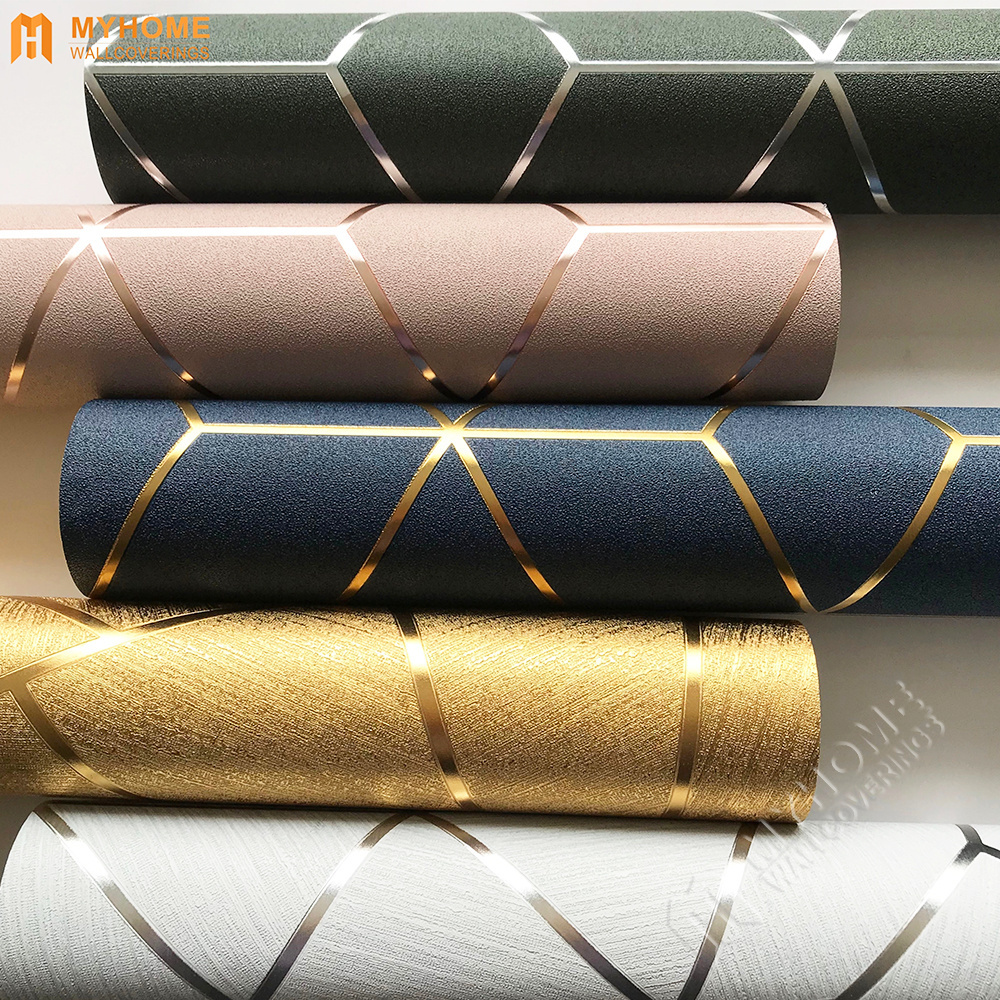 Best Quality Popular New Modern Design Wall Paper Metallic PVC Wallpaper