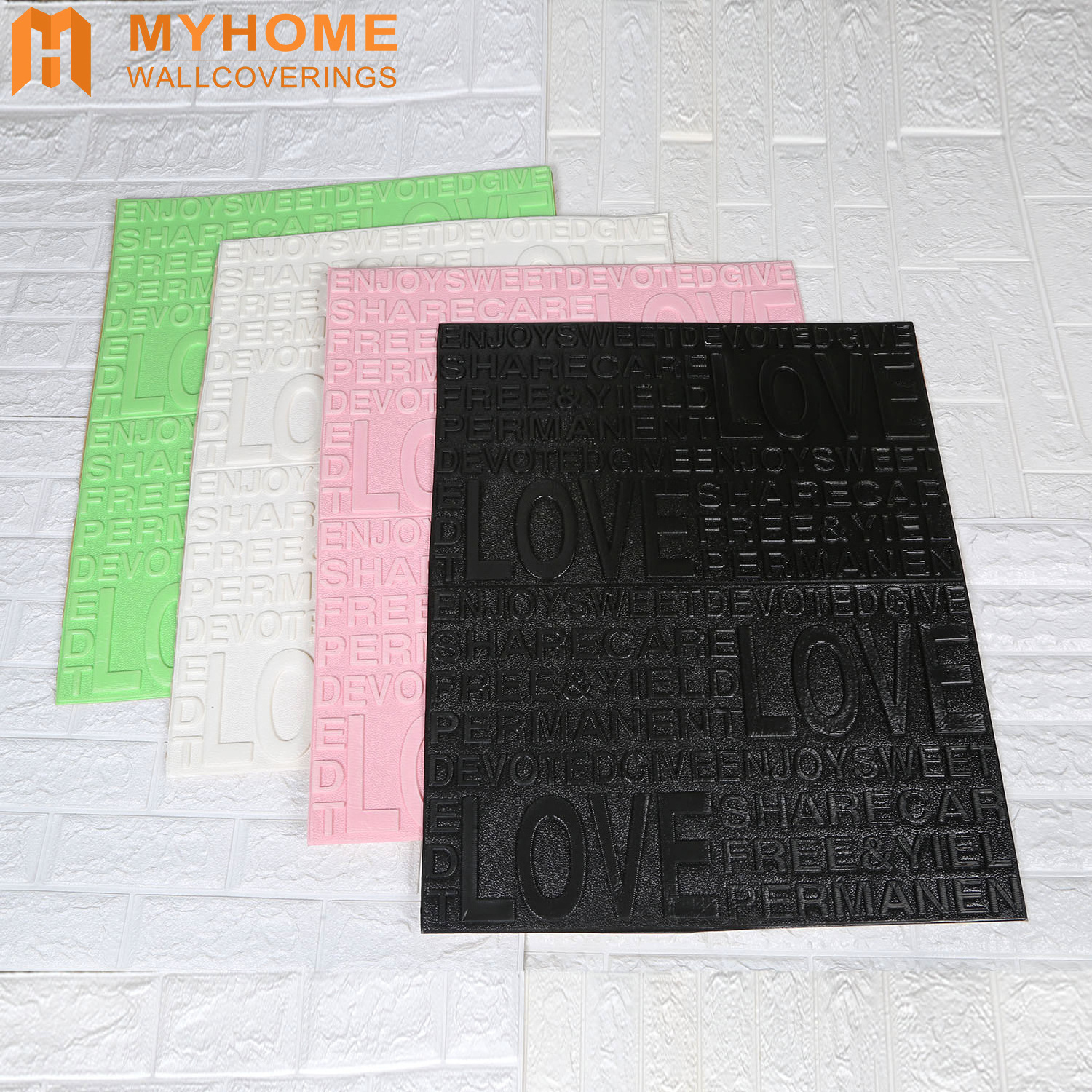 Popular Self Adhesive Peel And Stick Waterproof 3D Foam Wall Sticker Wallpaper Foam Brick Wallpaper