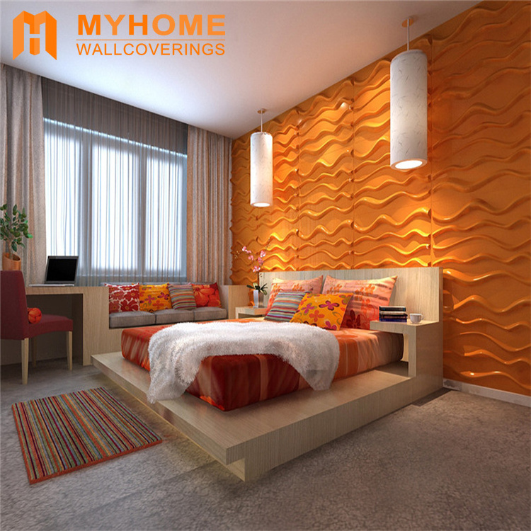 Vinyl PVC wall decor panels paintable 3d wall covering panel for wall or ceiling