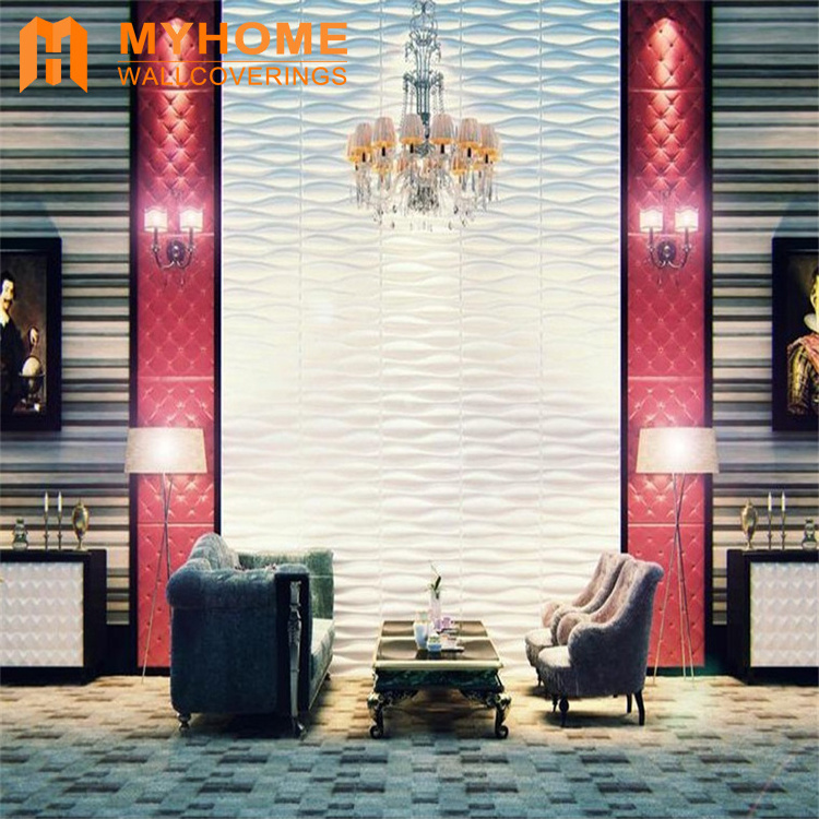 Vinyl PVC wall decor panels paintable 3d wall covering panel for wall or ceiling