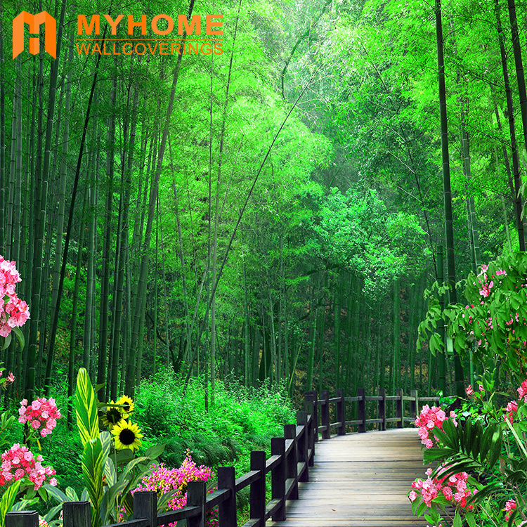 Scenery Style Beautiful 3D Tree Home Decorative Forest Landscape Natural Wallpaper Mural