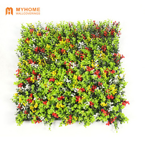 50*50cm Artificial Flowers Boxwood Grass Garden Backyard Fence Greenery Wall Decor Backdrop Panels Topiary Hedge Plant