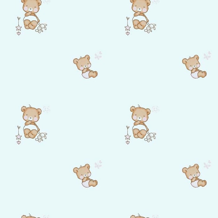 M-1571 Little bear wallpaper for kids bed room printable wallpaper material