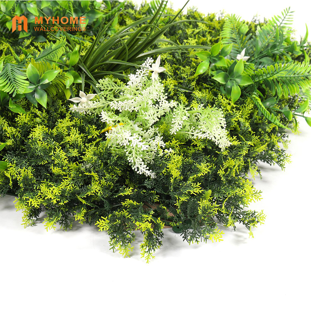 50*50cm Artificial Flowers Boxwood Grass Garden Backyard Fence Greenery Wall Decor Backdrop Panels Topiary Hedge Plant