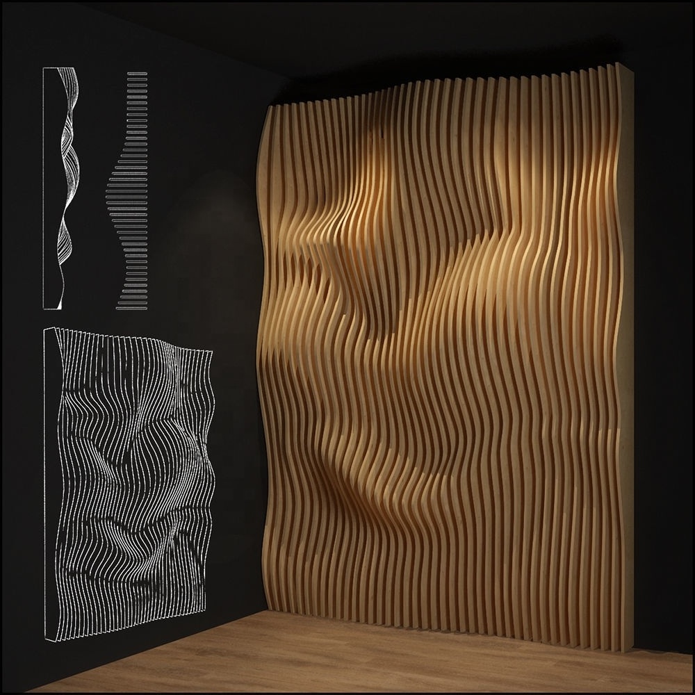 3D wave wall panels for home wall  decoration