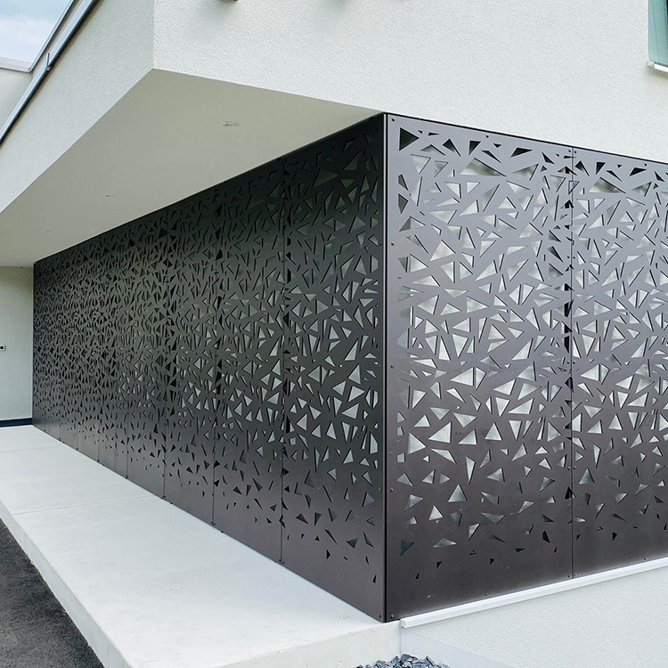 laser cut metal facade Decorative Metal Facade Panel Aluminium Perforated Facade Panel for Buildings curtain wall decoration