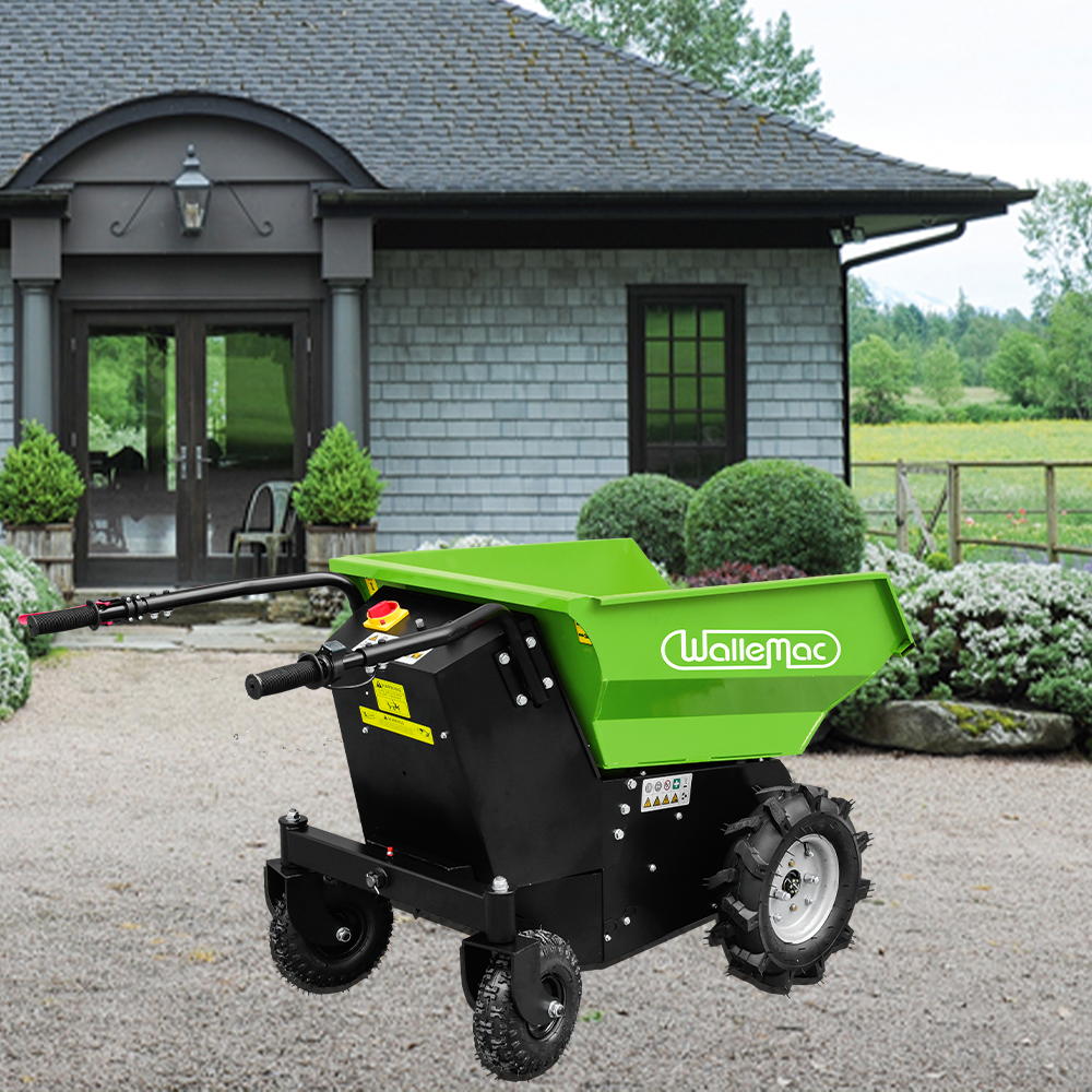 Electric Mini Dumper 500kg capacity battery-powered cart electric wheelbarrow for gardening landscaping and construction