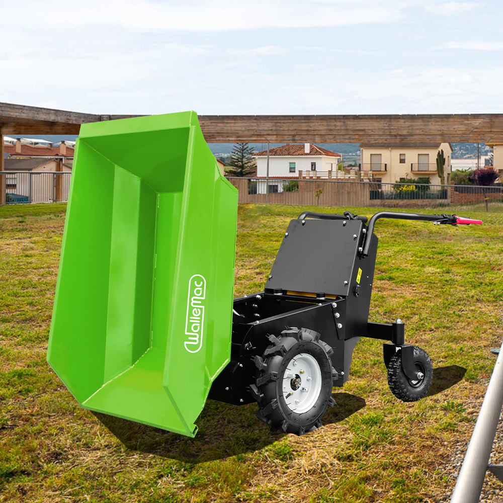 Electric Mini Dumper 500kg capacity battery-powered cart electric wheelbarrow for gardening landscaping and construction