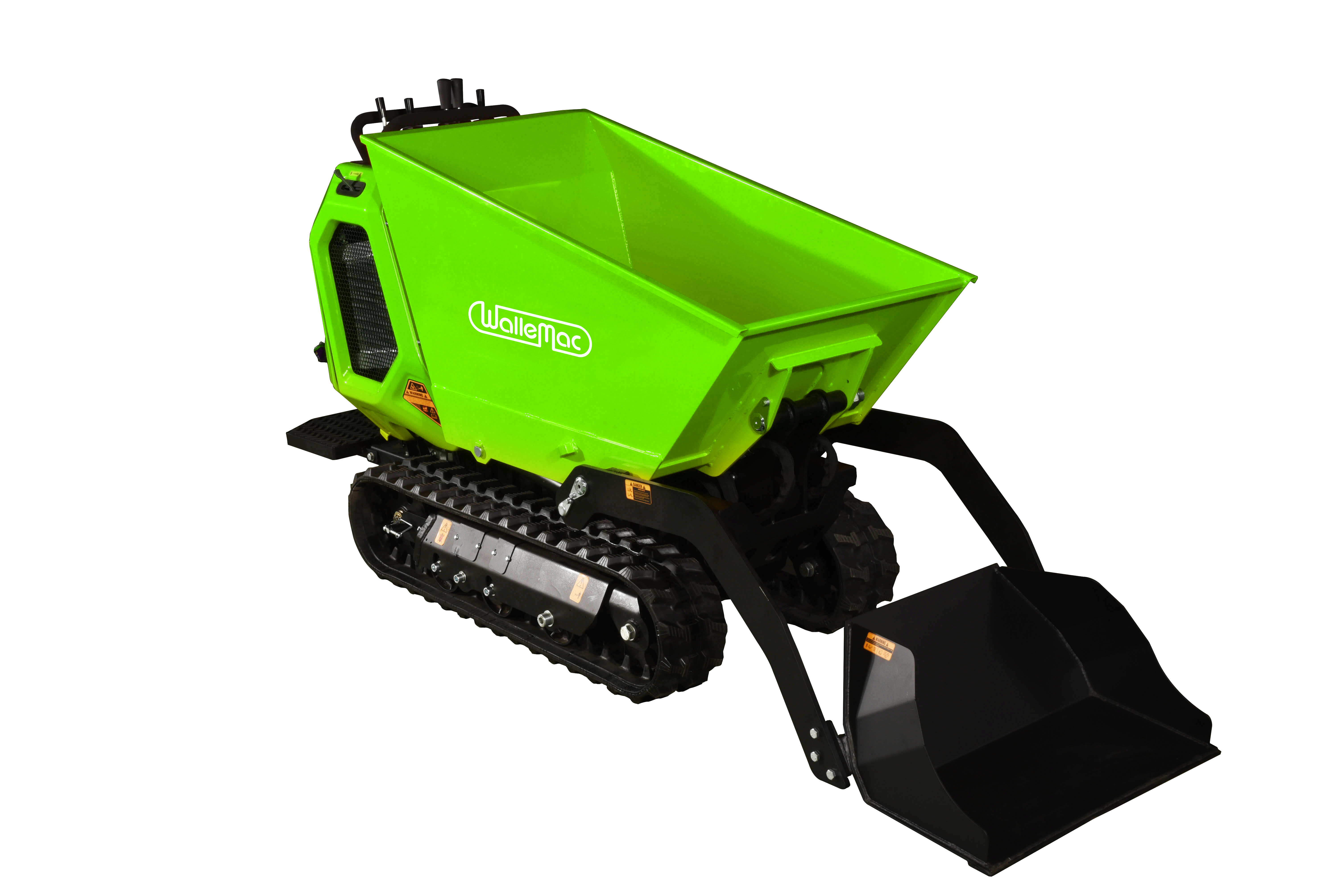 Wallemac 0.8 T Heavy duty constructionMini crawler transporter power wheelbarrow for gardening landscaping mini dumper for sale