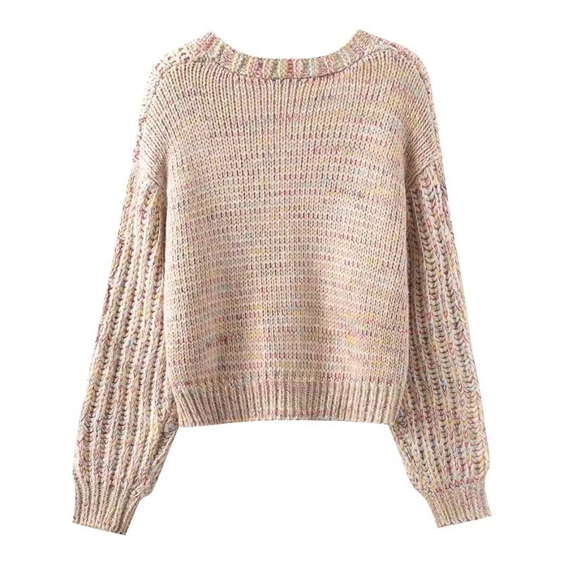 High Quality New Products  Open Front Women Petite Rainbow Knitted Cardigan Sweater