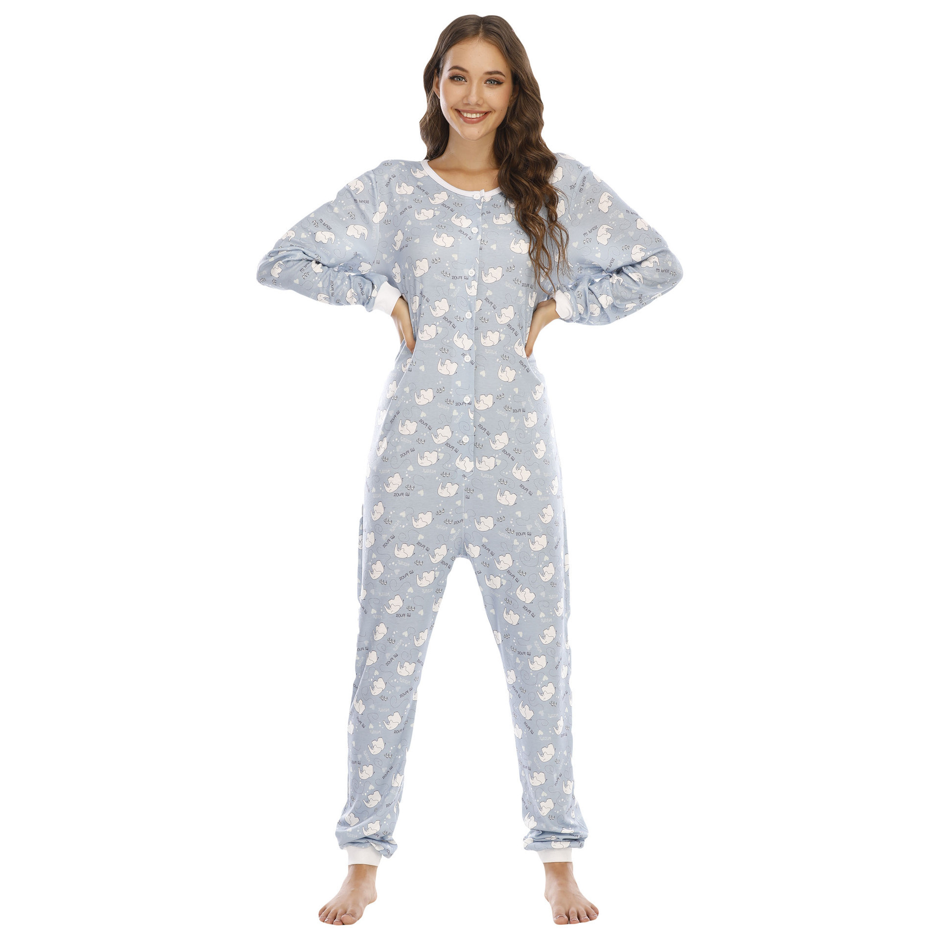 100% Polyester New Design Elegant Pajamas Custom Print Adult Onesie For Woman