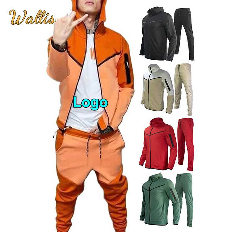 Custom 2 Piece Gym Training Jogging Wear Soccer Training Tracksuit Sports Sweat Suit Running Jogger Set Track Suit Swear Suit