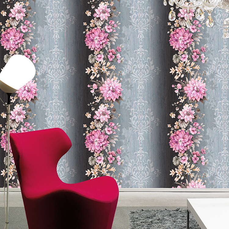 New design wall paper home decoration red rose contemporary wallpaper 3d forest decorative