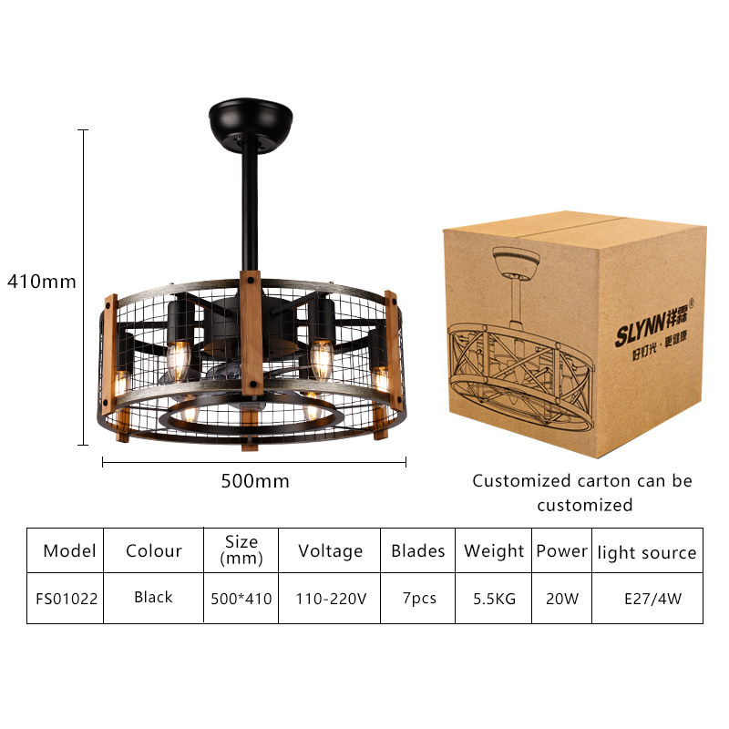 SLYNN New Arrival Modern Luxury Ceiling Home Decorative Remote Control Led Ceiling Fan With Light