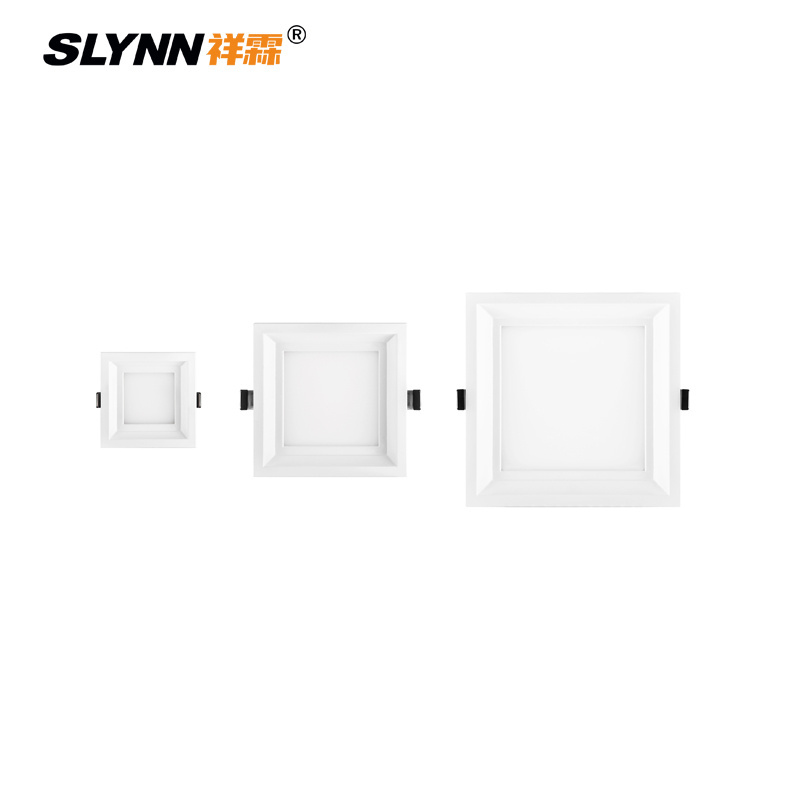 SLYNN Modern Indoor 8W 15W 25W Square Recessed LED Downlight 3CCT Selectable Anti Glare Square Downlight for Home