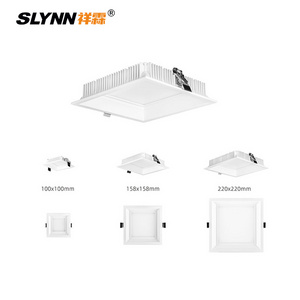 SLYNN Modern Indoor 8W 15W 25W Square Recessed LED Downlight 3CCT Selectable Anti Glare Square Downlight for Home