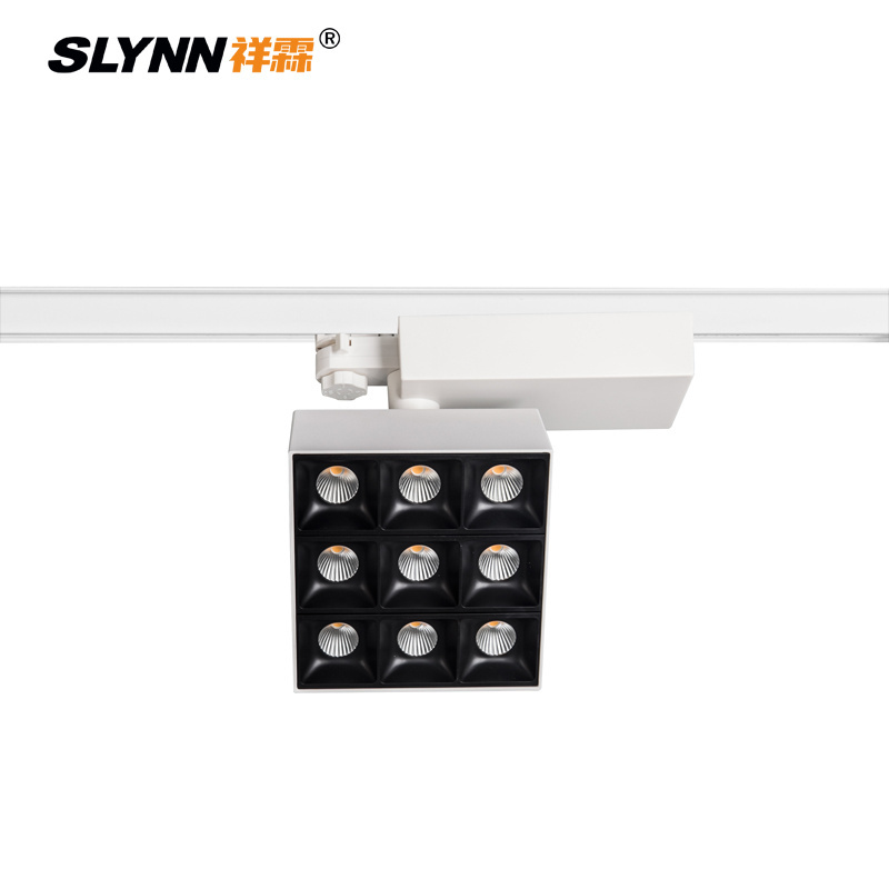 Aluminum Rotatable Track Light Ceiling Adjustable Spot Zoomable Narrow Beam CCT Change Dimmable LED Track Light Adapter Combined