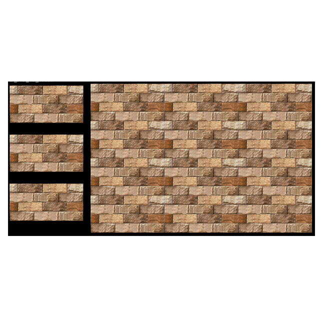 Hot Sale home decoration light thin cost saving rough flexible stone brick veneer tile look porcelain floor brick wall tile