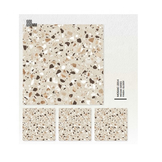 Cheap price cement terrazzo stone concrete tile porcelain floor mosaic tiles 600X600 mm