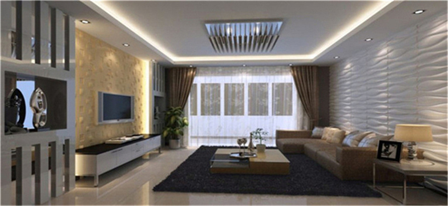 Pared Decorativo Silver 3D LED Light Cover  Luxury 3D Interior Vinyl Wall And Ceiling Panel