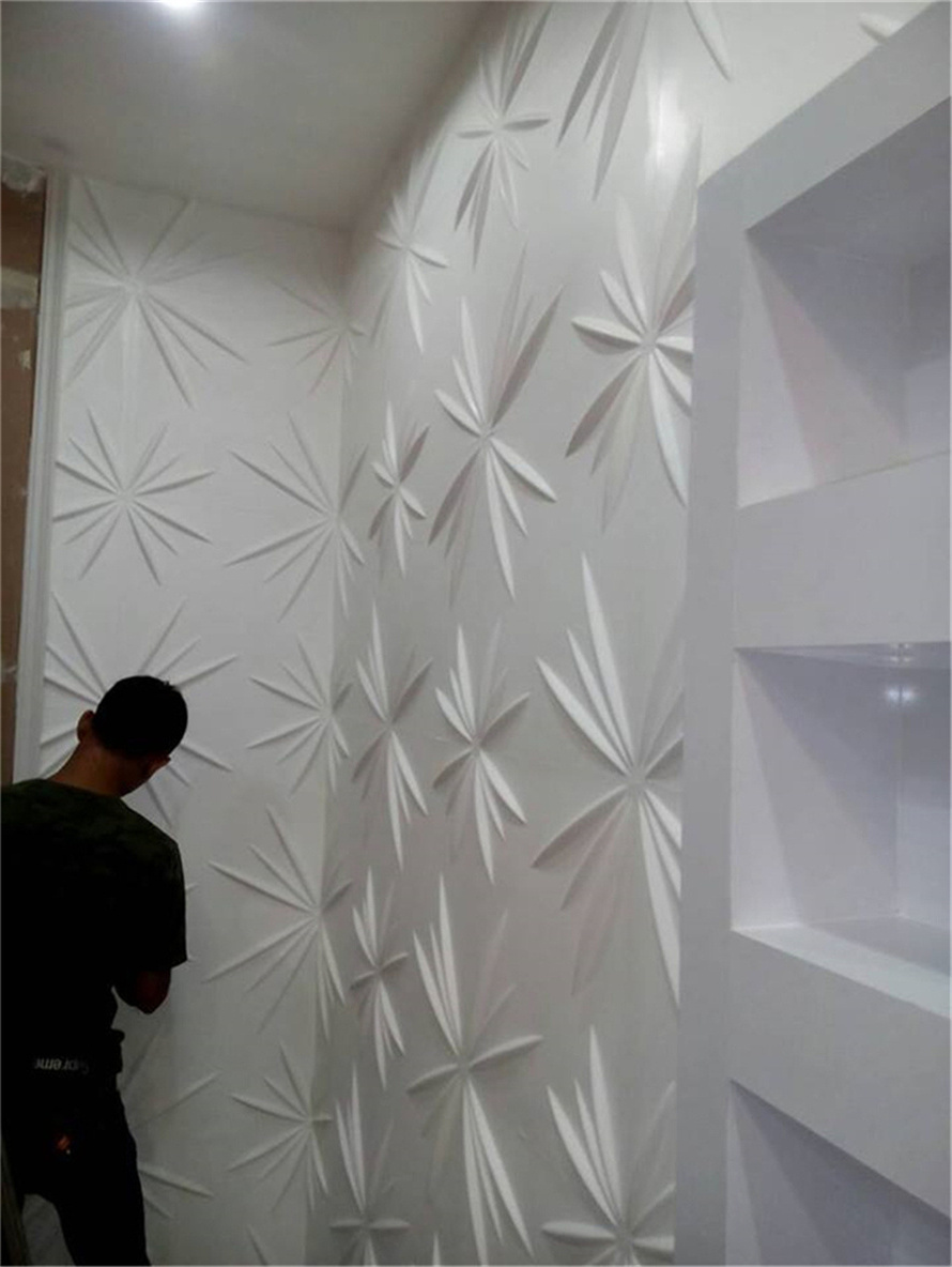 Plastic Wall Covering Panels Waterproof PVC 3c Tufted Wall Panel