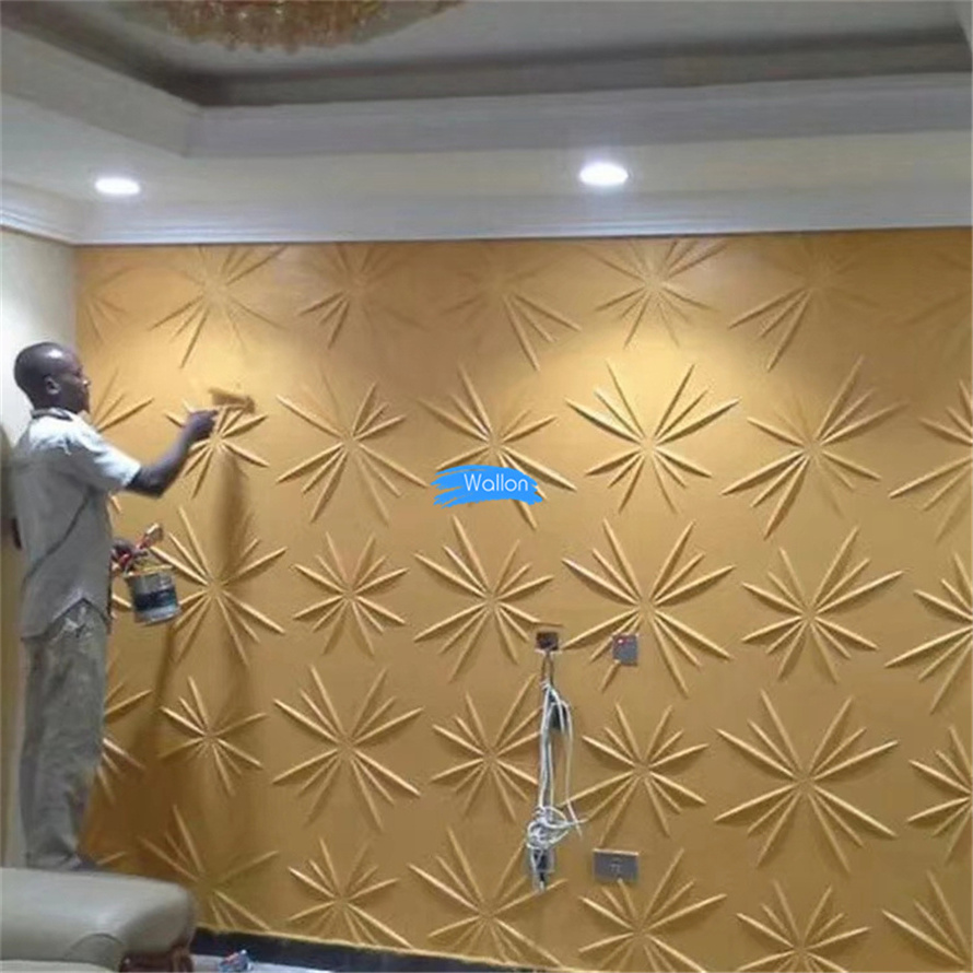 Plastic Wall Covering Panels Waterproof PVC 3c Tufted Wall Panel