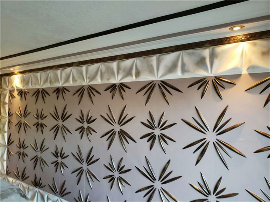 Plastic Wall Covering Panels Waterproof PVC 3c Tufted Wall Panel