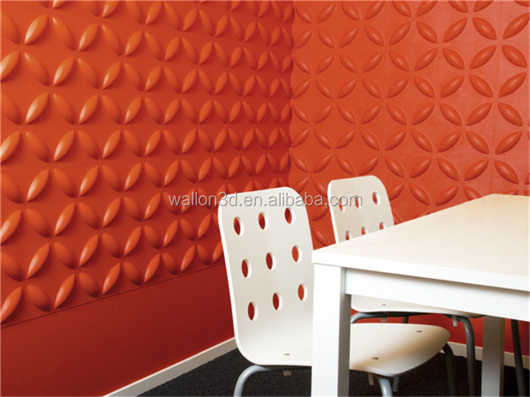 Plant fiber hotel decoration brick effect pvc 3d wall panels