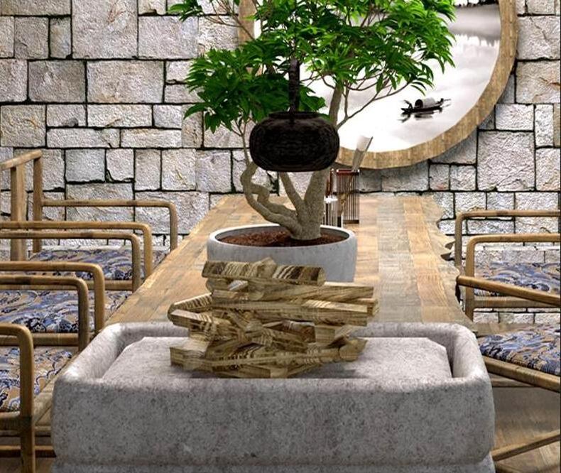 FPC Panel Stone Column Wraps Decorative Artificial  Veneer Stone Faux PU Rock 3D Wall Panels