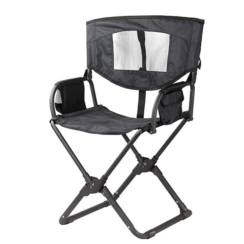 Outdoor Heavy Duty Oversized Portable Folding Beach Fishing Director Camping Chair With Padded Hard Armrest