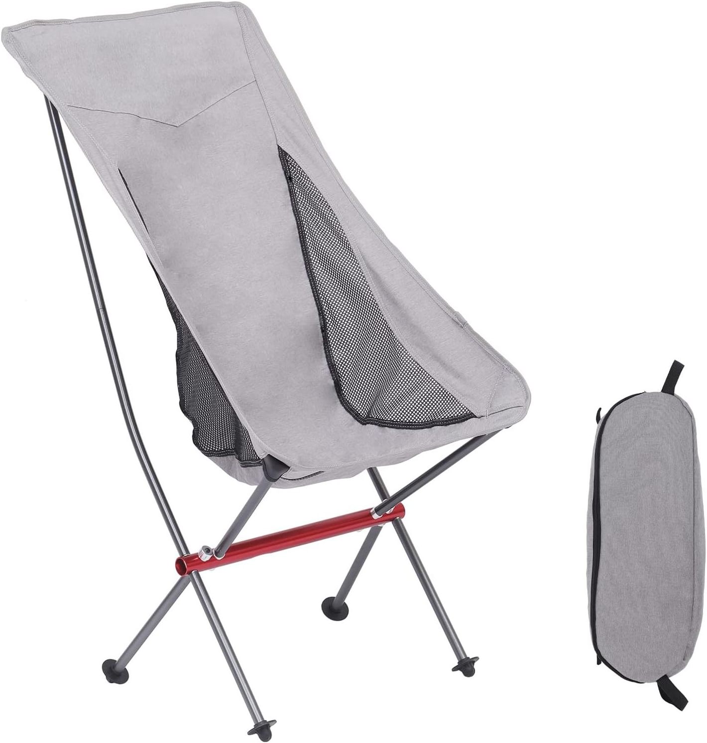 Ultralight Folding Camping Chair Low Profile Foldable Camp Chair with Carry Bag for Hiking