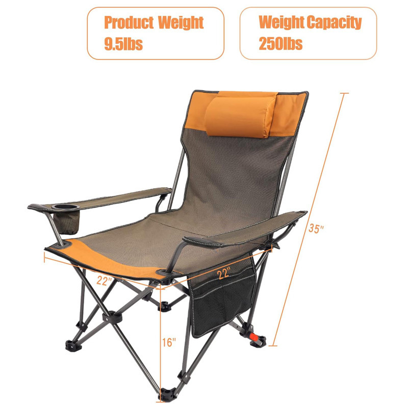 Folding Outdoor Lawn Camping Chairs Portable Camping Chair Ultralight Lightweight Comfy Camp Chairs for Adults